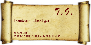 Tombor Ibolya névjegykártya