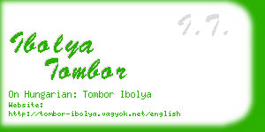 ibolya tombor business card